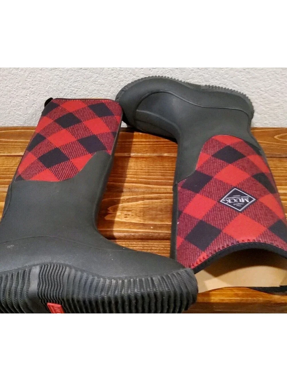 The Original Muck Boot Company Hale Buffalo Plaid Women's 6 Waterproof Neoprene